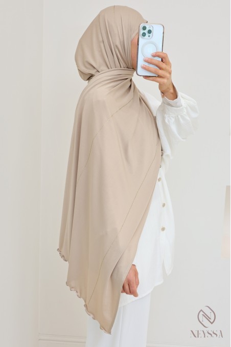 Wavy Premium-Jersey-Hijab mit Strasssteinchen, Hijab-Trend