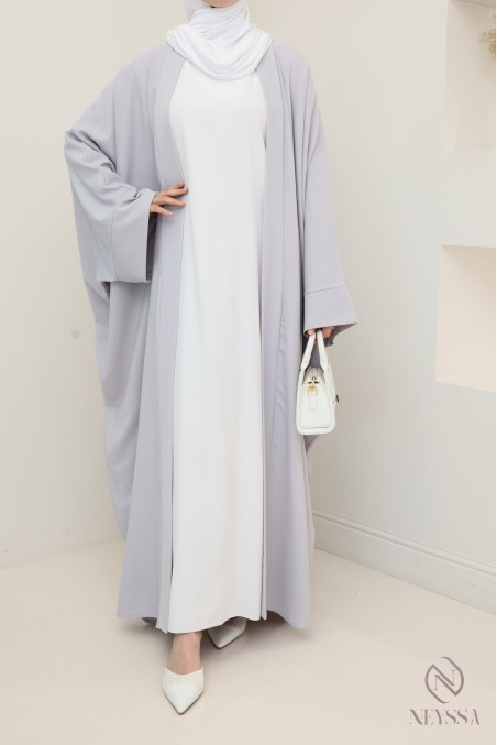 langer Kimono für Damen Schmetterlingsschnitt, fließender Stoff