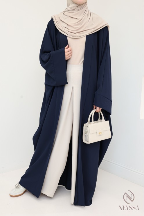 langer Kimono für Damen Schmetterlingsschnitt, fließender Stoff