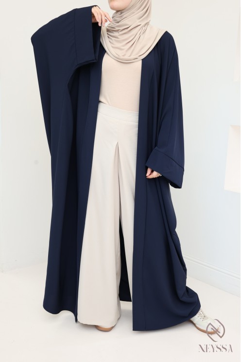 langer Kimono für Damen Schmetterlingsschnitt, fließender Stoff