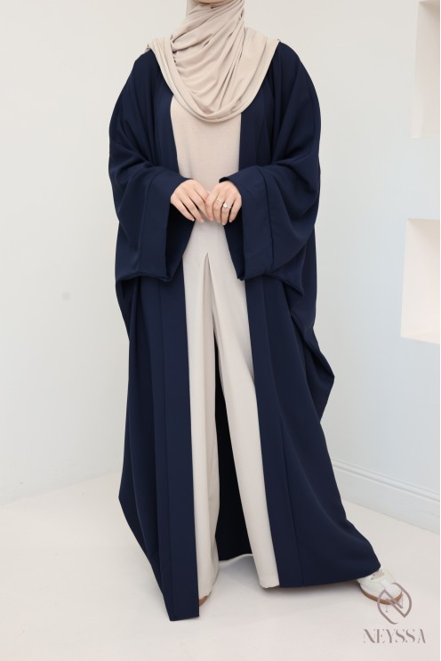 langer Kimono für Damen Schmetterlingsschnitt, fließender Stoff