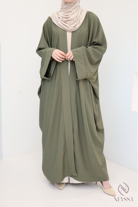 langer Kimono für Damen Schmetterlingsschnitt, fließender Stoff