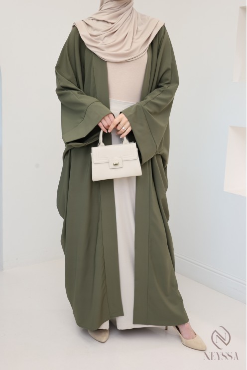 women's long kimono with butterfly cut, fluid, lightweight fabric