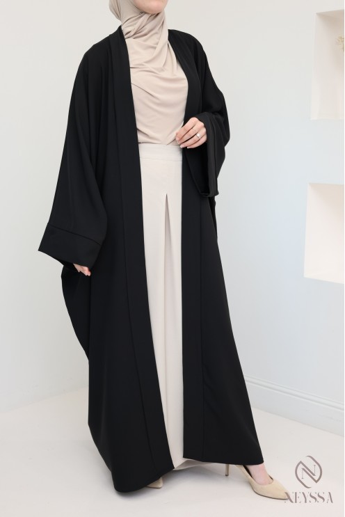 langer Kimono für Damen Schmetterlingsschnitt, fließender Stoff