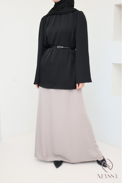 Blouse fluide avec ceinture