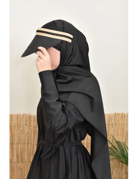 4-piece burkini, long tunic, palazzo, hijab and belt, summer hijabi