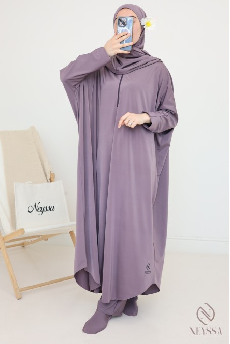 Women's burkini swimwear jilbab for the trendy Moonscape beach