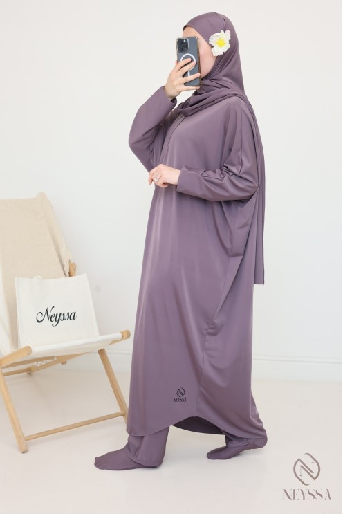 Damen-Burkini-Bademode-Jilbab für den trendigen Moonscape-Strand