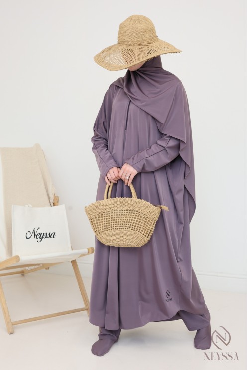 Women's burkini swimwear jilbab for the trendy Moonscape beach