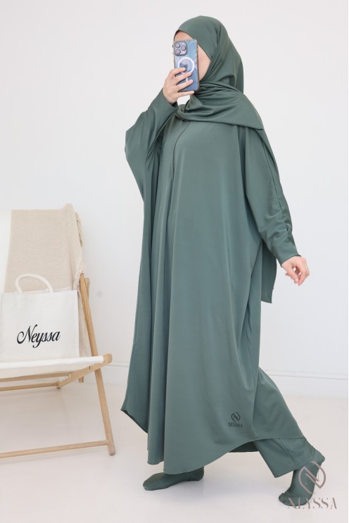 Long burkini swimwear, khaki for women, hijab for swimming