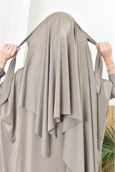 Burkini de bain taupe parfait pour les vacances 2024, confection Neyssa