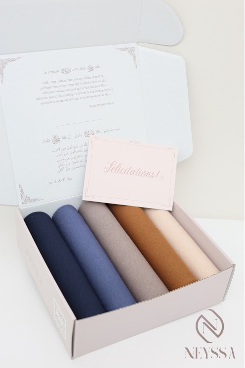 Box coffret cadeau hijab en jersey cadeau femme musulmane