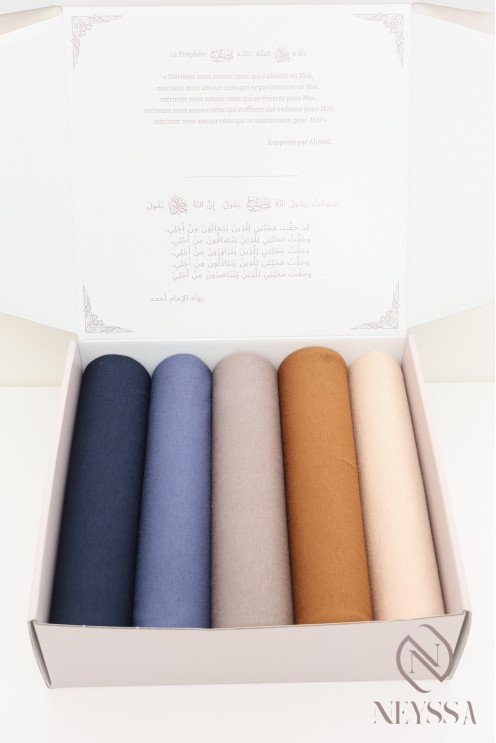 Box coffret cadeau hijab en jersey cadeau femme musulmane