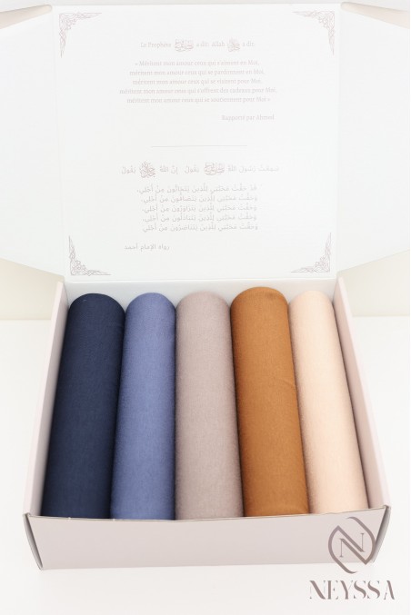 Box coffret cadeau hijab en jersey cadeau femme musulmane