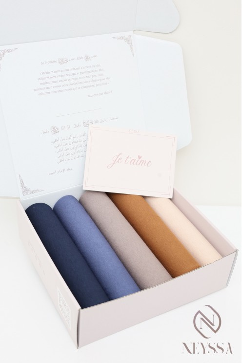 Box coffret cadeau hijab en jersey cadeau femme musulmane