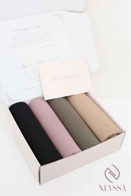 Modal jersey hijab gift box for veiled woman