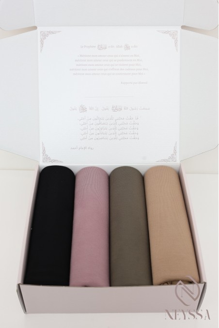 Modal jersey hijab gift box for veiled woman