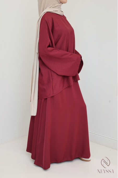 2-piece set long skirt + tunic flowing fabric for summer hijabi