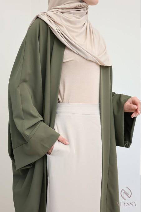 Palazzo shiny linen-effect fabric, loose elastic cut, ultra-elegant