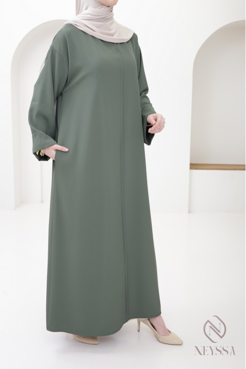 Abaya Frauen mit langen, weiten Ärmeln moderne verschleierte Frauen