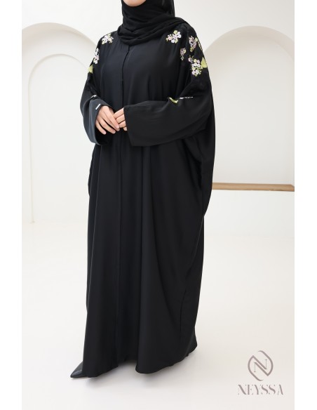 Abaya kimono Dubai with embroidery for women hijabi Eid outfit