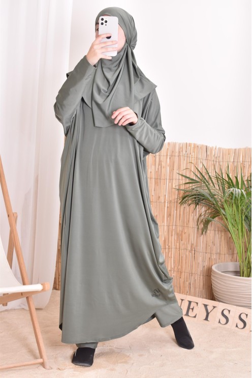 Jilbab of bath with khimar, dress and integrated pants of bath, ideal to bathe