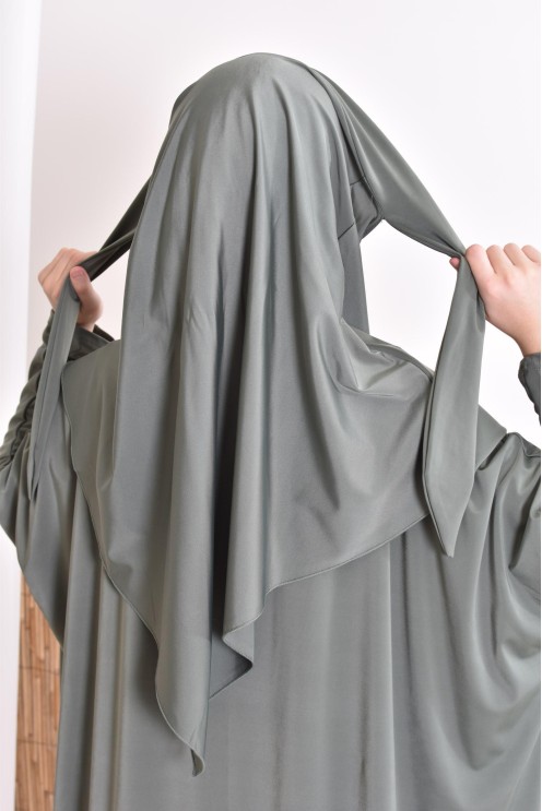 Jilbab de bain avec khimar, robe et pantalon de bain intégré