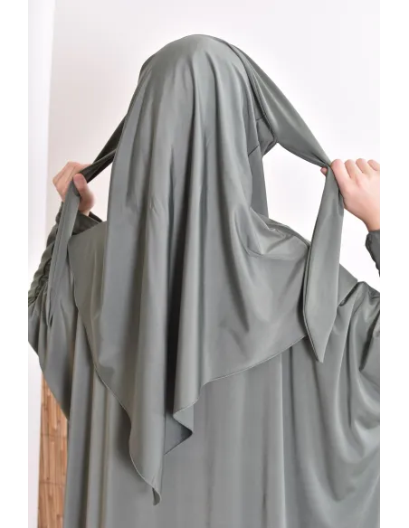 Jilbab de bain avec khimar, robe et pantalon de bain intégré