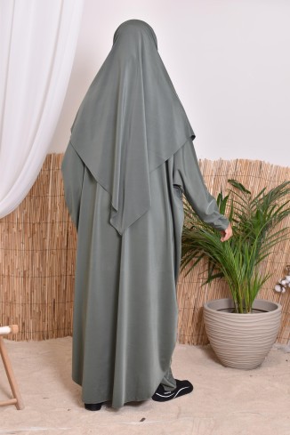 Badejilbab mit Khimar, Kleid und integrierter Badehose, ideal zum Baden. 2