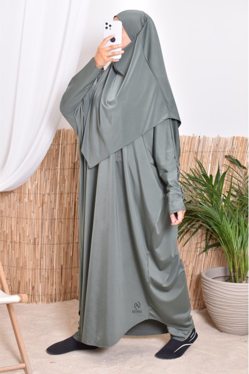 Jilbab of bath with khimar, dress and integrated pants of bath, ideal to bathe