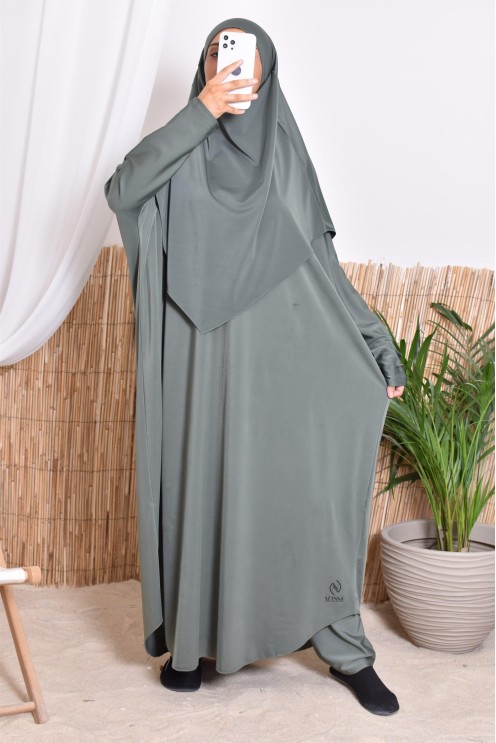 Jilbab of bath with khimar, dress and integrated pants of bath, ideal to bathe