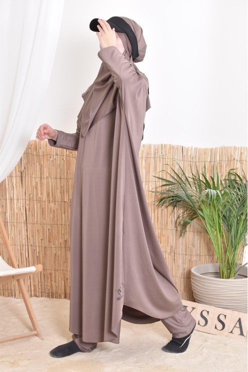 Burkini de bain style jilbab avec khimar de bain Neyssa confection
