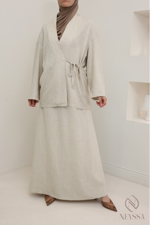 Long flared skirt in linen, a flowing, lightweight fabric for summer