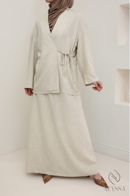 Long flared skirt in linen, a flowing, lightweight fabric for summer