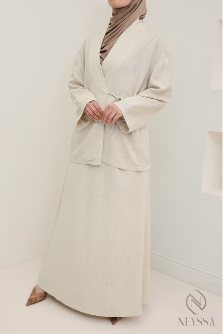 Long flared skirt in linen, a flowing, lightweight fabric for summer