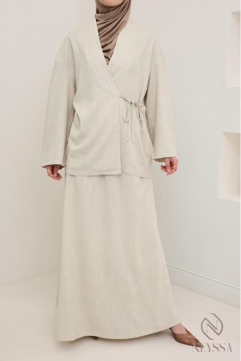 Long flared skirt in linen, a flowing, lightweight fabric for summer