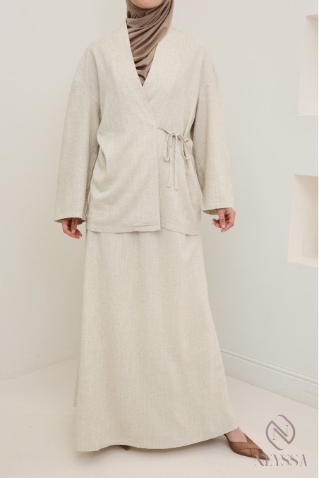 Long flared skirt in linen, a flowing, lightweight fabric for summer