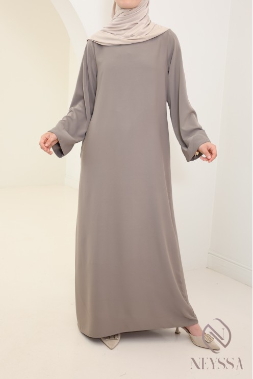Abaya simple robe longue mastour soie de Médine pour femme voilée