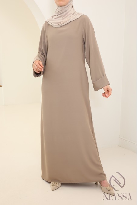 Abaya simple robe longue mastour soie de Médine pour femme voilée