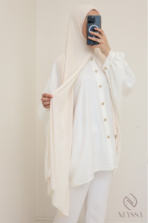 hijab à enfiler jersey premium, pratique et confortable, hijab pas cher