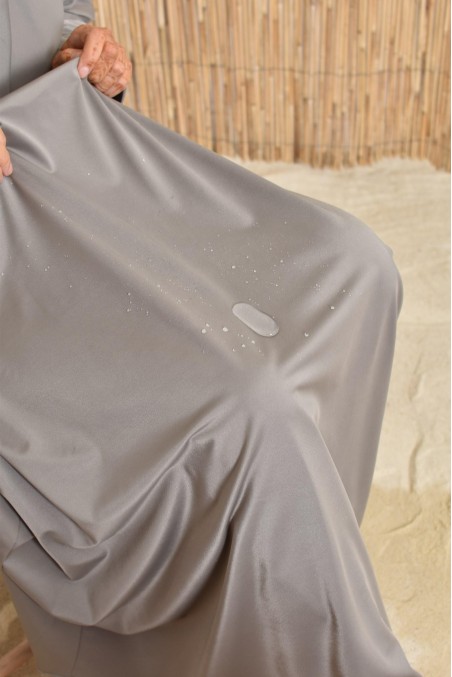 Bademantel-Jilbeb verschleierte Damen, lange Tunika und Bade-Khimar