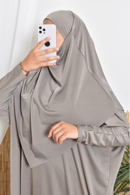 Women’s veiled bath jilbeb, long tunic, palazzo and bath khimar