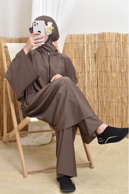 Neyssa burkini with hood, modest swimwear