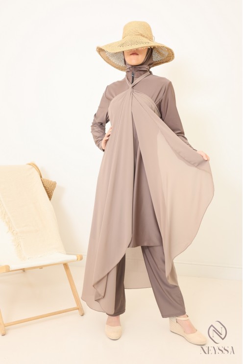 Jupe à nouer en mousseline paréo pour burkini