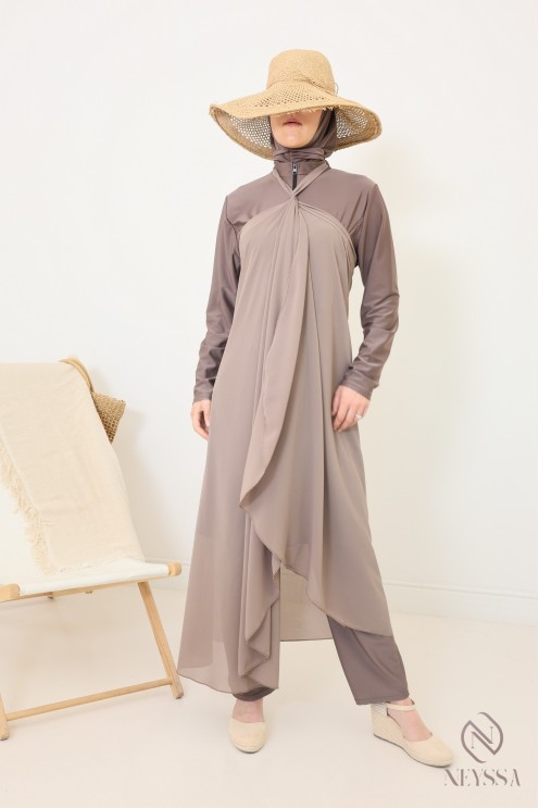 Jupe à nouer en mousseline paréo pour burkini