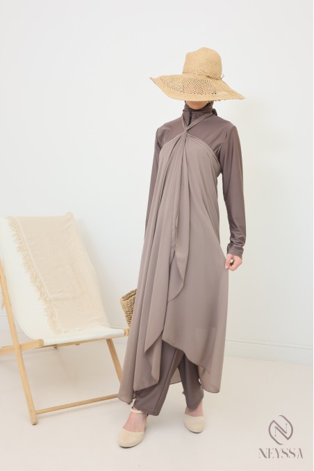 Jupe à nouer en mousseline paréo pour burkini