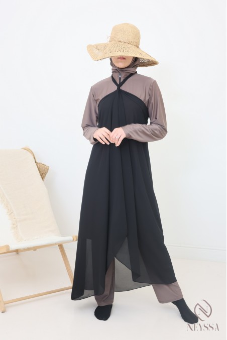 Jupe à nouer en mousseline paréo pour burkini