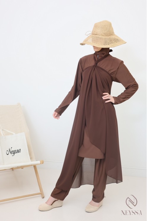 Jupe à nouer en mousseline paréo pour burkini