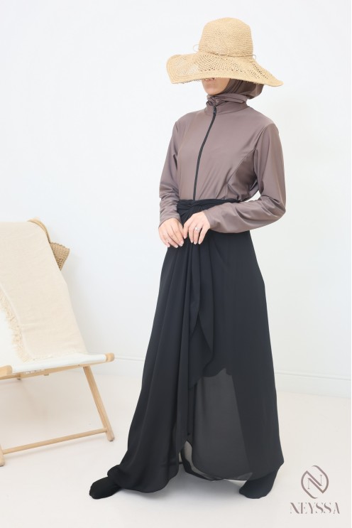 Jupe à nouer en mousseline paréo pour burkini