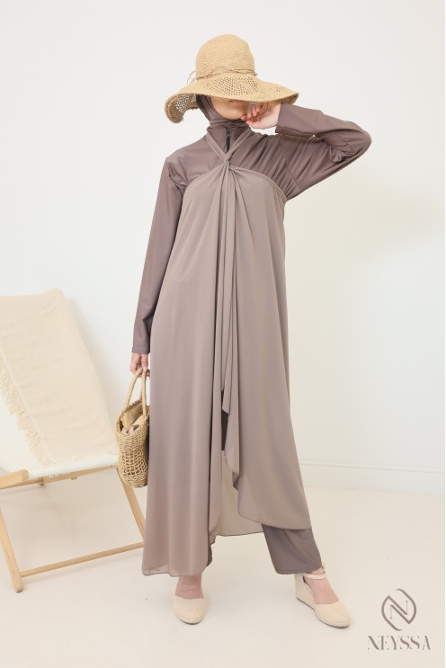 Jupe à nouer en mousseline paréo pour burkini